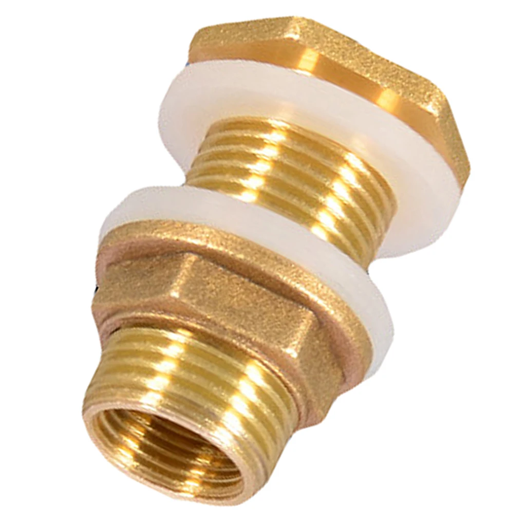 Solid Brass Water Tank Connector Fittings Leak-proof  M1/2'' M3/4'' M1'' Adapter