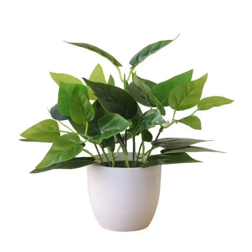 2 Plastic Artificial Plants Bonsai Artificial Foliage Plant Potted Ornament Fake Plant Party Wedding Decoration Desk Home Decor - Color: 2