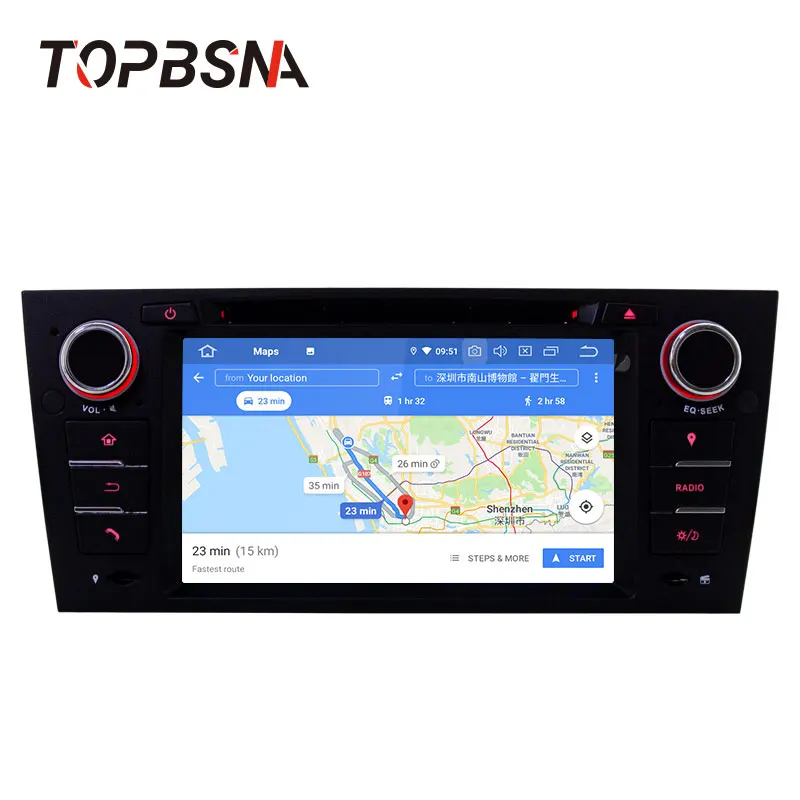 Excellent TOPBSNA Android 9.0 Car DVD Multimedia player For BMW/3 Series E90/E91/E92/E93 1 Din Car Radio Multimedia WIFI Stereo Headunit 2