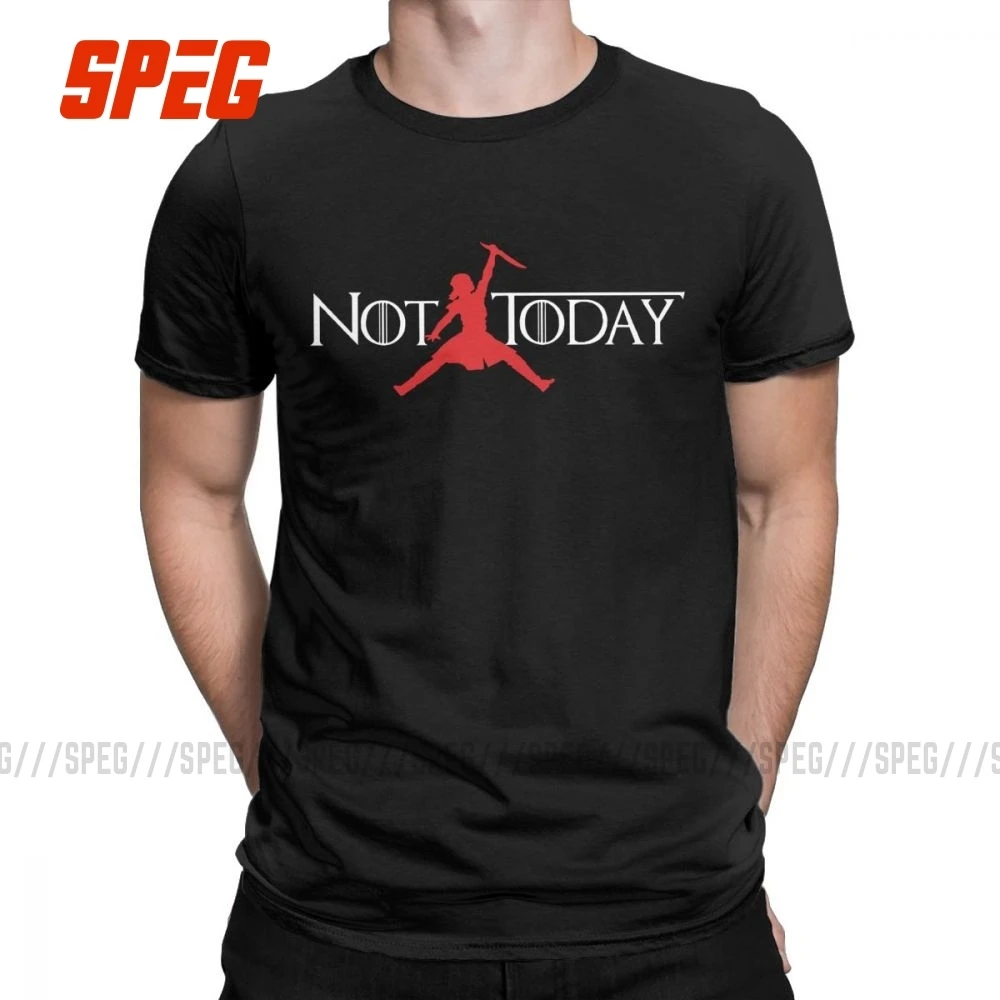 Game of Thrones Men T-Shirts Not Today Arya Stark Valar Morghulis Cotton Tees GoT Mushup T Shirt O Neck Clothes Gift Idea |