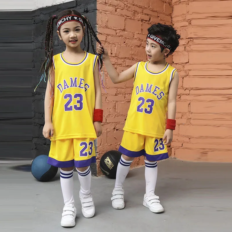kromme rustig aan wazig New Dames #23 Boys Girls Basketball Jersey Sets Child Basketbal Shirts  Training Suit Boys And Girls Basketball Shorts Vest Sets - Basketball Set -  AliExpress