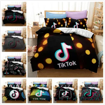 

3D Printing Bedding Set Music Note Vibrato Treble Clef Staff Black & White 3-Pieces Duvet Cover Sets Polyester Bed Clothes