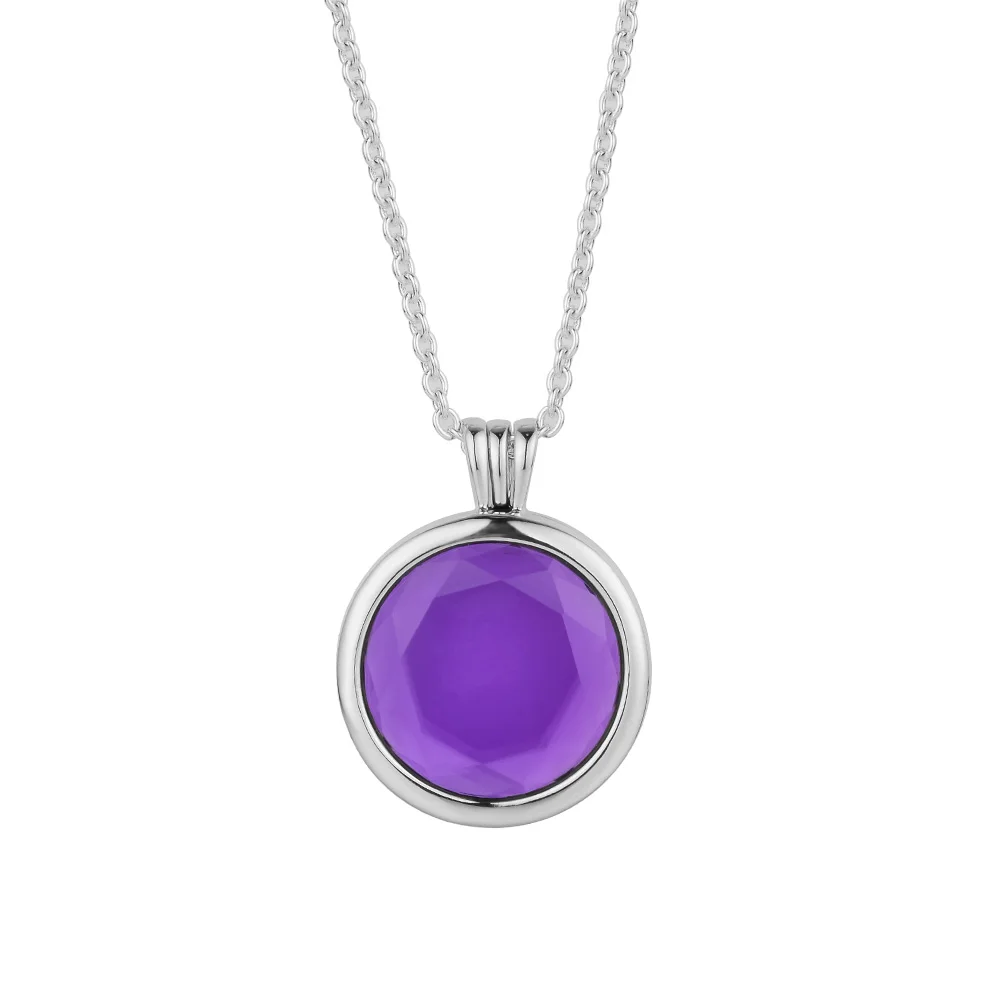 

QANDOCCI Signature Faceted Locket Pendant Necklace 100% 925 Sterling Silver Jewelry Free Shipping