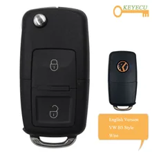 KEYECU XHORSE İngilizce sürüm XKB508EN Volkswagen B5 tarzı tel evrensel uzaktan anahtar 2 düğmeler için VVDI anahtar aracı, VVDI2
