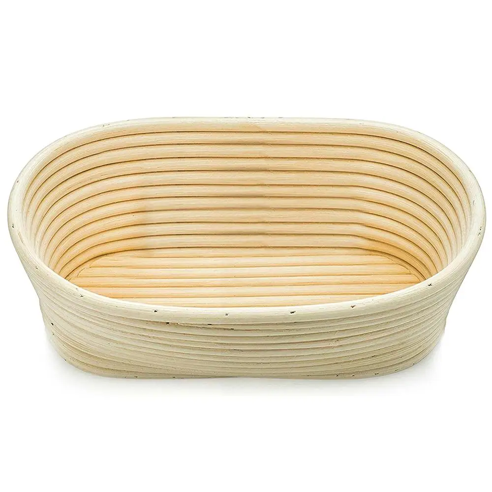 

Bread Basket Rattan Oval Round Proofing Food Storage Basket Cookie Baking Food Fruit Tray Dough Container Home Supplies 3 sizes