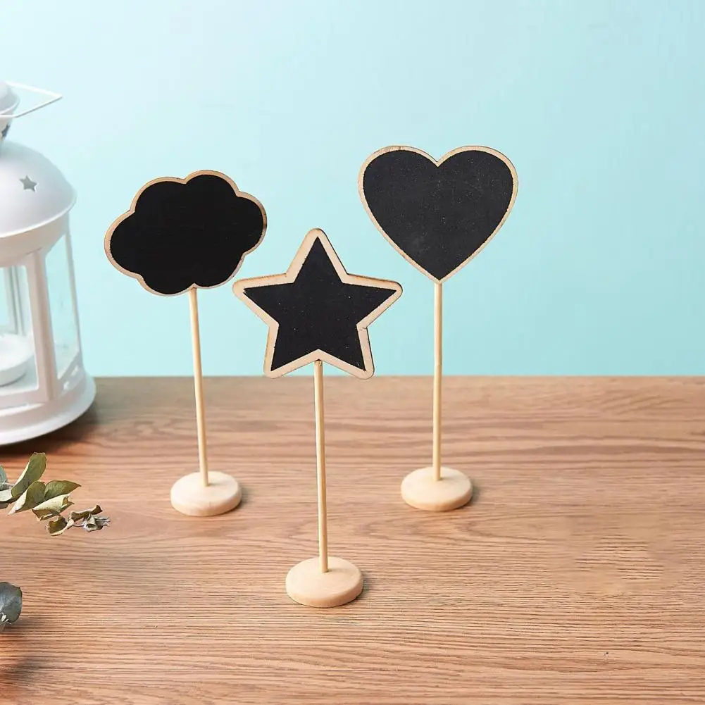 10Pcs Mini Chalkboards Excellent Message Chalkboard Signs with Support Easels Wooden Blackboards