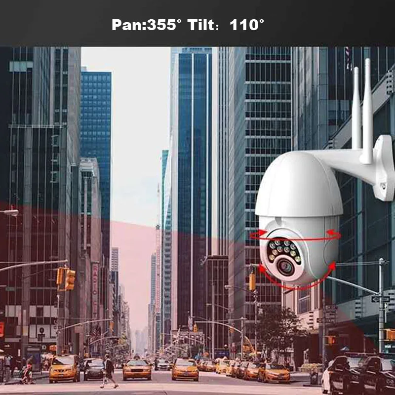 V380 PTZ wi-fi IP камера 1080P скорость купол 4 белый свет с 8 ИК-подсветкой двухстороннее аудио P2P Водонепроницаемая Сеть CCTV камера безопасности