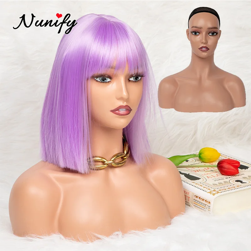 Nunify 3 Colors Mannequin Manikin Model Head Wig Cap Jewelry Hat Display Holder Stand Coffee Color Training | Шиньоны и парики