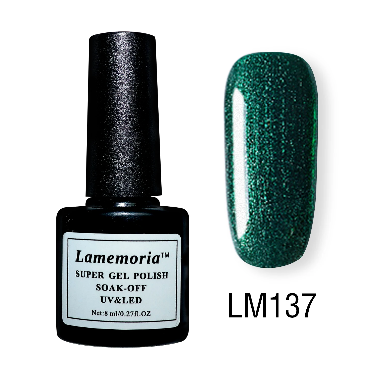 LM137 Lamemoria 8 мл голографический Блестящий Гель-лак для ногтей Блестящие Блестки УФ-гель лак лазер замочить от УФ гель для ногтей маникюр Базовое покрытие - Цвет: LM137