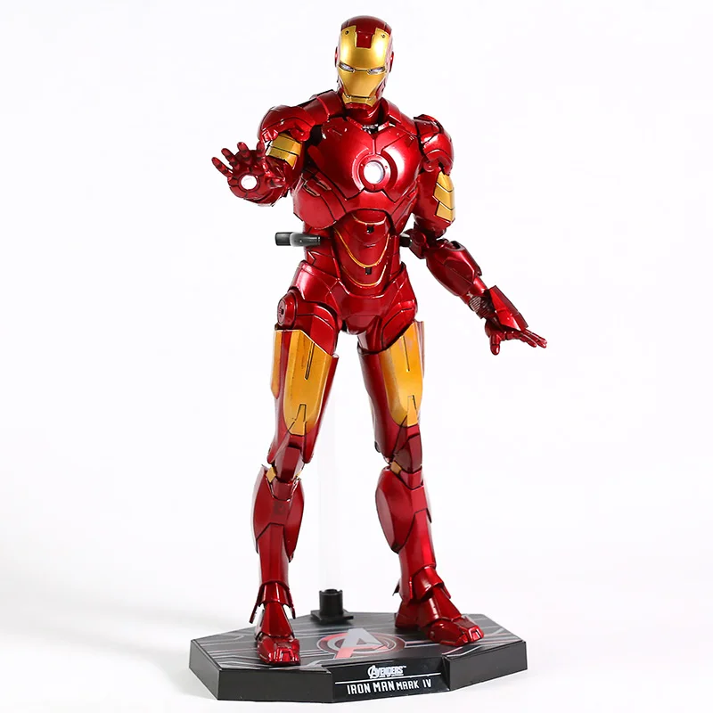 Marvel Железный человек 2 Mark IV MK 4 Тони Старк ПВХ фигурка Коллекционная модель игрушки с светодиодный свет