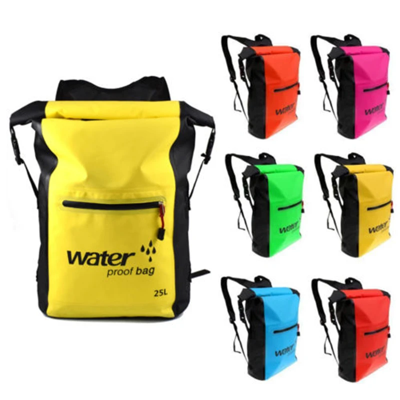 25L Outdoor Cycling Backpack Waterproof PVC Dry Sack Folding Bag Large Capacity for Swimming Rafting Sports Kayaking Travel Bag (2)