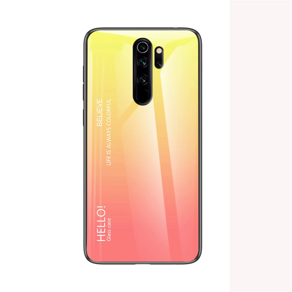 Стеклянный чехол градиентного цвета для Xiao mi Red mi Note 8 Pro Note 7 8 Xiaomi mi 9 mi Play Red mi 7A K20 K20 Pro Pocophone F1