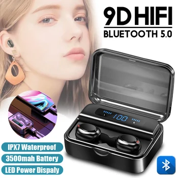 

S590 TWS Bluetooth 5.0 Mini Wireless Earphones Stereo Earbuds Touch Control with Led Digital Display Binaural Music for Sport