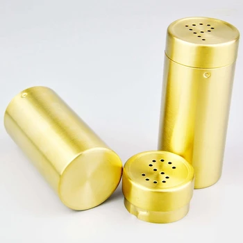 

2Pc Gold Spice Jar Condiment Set Kitchen Seasoning Bottles Salt Pepper Shakers Spice Cruet Sets Sauce Oil Cooking Tool