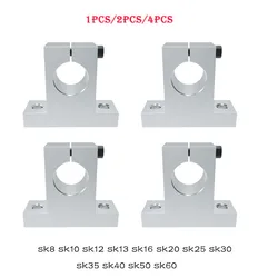 1/2/4PCS SK8 Linear Bearing Rail Shaft Support SK10 SK12 SK13 SK16 SK20 SK25 SK30 For Axis XYZ Table CNC Router 3D Printer Parts