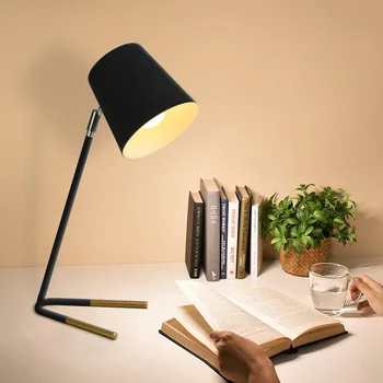 

Nordic Table Lamp Simple Bedroom Bedside Lamp Simple Modern Adjustable Brightness Student Dormitory Study Reading Desk Lamp