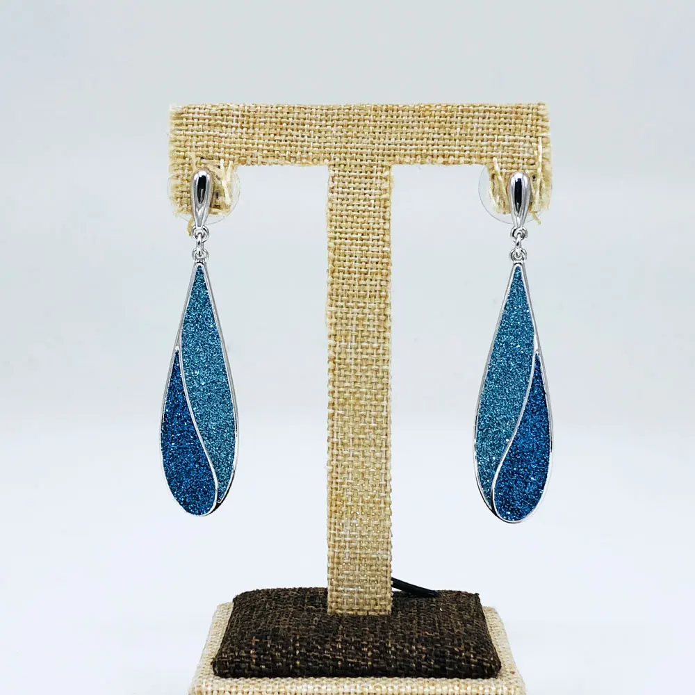 Viennois Drop Earrings More Color For Geometry Earrings Female Wedding Party Jewelry - Окраска металла: Blue