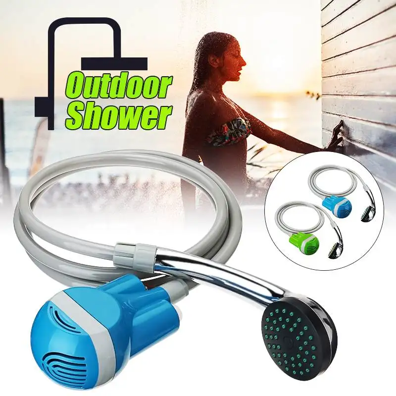 Tanie Bezprzewodowy przenośny zewnętrzny akumulator USB głowica prysznicowa dysza do pompy wody Sport Travel Caravan Van myjnia samochodowa prysznic kempingowy