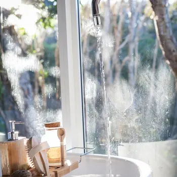 

LED Water Faucet Stream Light 7/3 Colors Changing Glow Shower Stream Tap Head Pressure Temperature Sensor Bathroom no converter