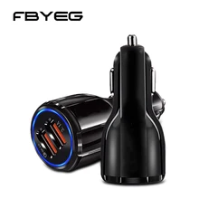 FBYEG автомобильное зарядное устройство с двумя головками USB порт автомобильное зарядное устройство для мобильного телефона Автомобильный прикуриватель источник питания быстрая зарядка зарядное устройство