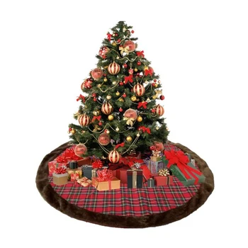 

Floor Mat Cloth Christmas Home Decor Santa Claus Gift Soft Xmas Tree Market Party Indoor Ornament Skirt Base Snowflake