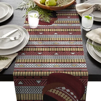 

Geometic African Women Silhouette Table Runner Table Flag Home Party Decorative Tablecloth Table Runners for Wedding