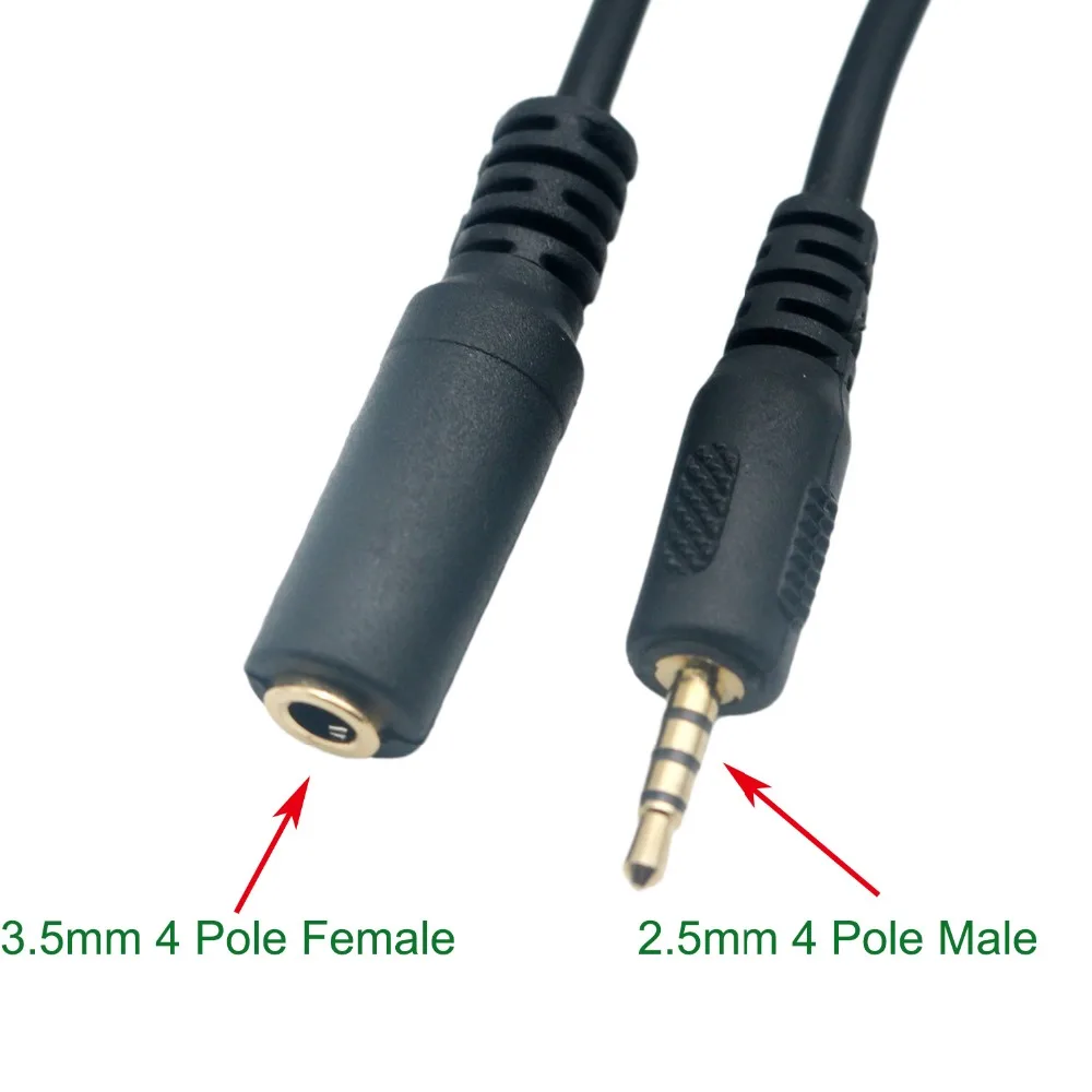 2.5mm4pole公转3.5MM4节母0.2米镀金线 1