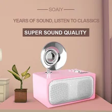 SOAIY E10 Bluetooth динамик беспроводной мини аудио сабвуфер Ретро домашний уличный портативный радио Автомобильный мобильный компьютер универсальный подарок