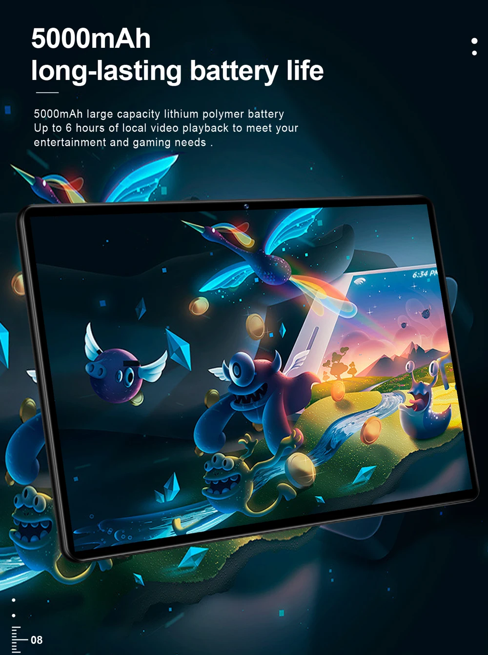 10.1 Inch 3G/4G Tablet - 4GB+64GB, Android 9, Octa Core, GPS, Bluetooth, Wi-Fi, Mobile Phone Call Description Image.This Product Can Be Found With The Tag Names Computer Office, Tablet, Tablets