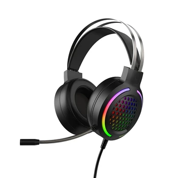 

X2 Gaming Headset 7.1 Surround Sound USB 3.5mm Wired RGB Light Gaming Headphones with Microphone for Tablet PC Gamer