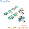 5pcs USB To DIP Adapter Board Pin Board Micro / Mini / port USB Male and Female Head 2.0/3.0/3.1 Type-C to DIP Converter Board ► Photo 1/6