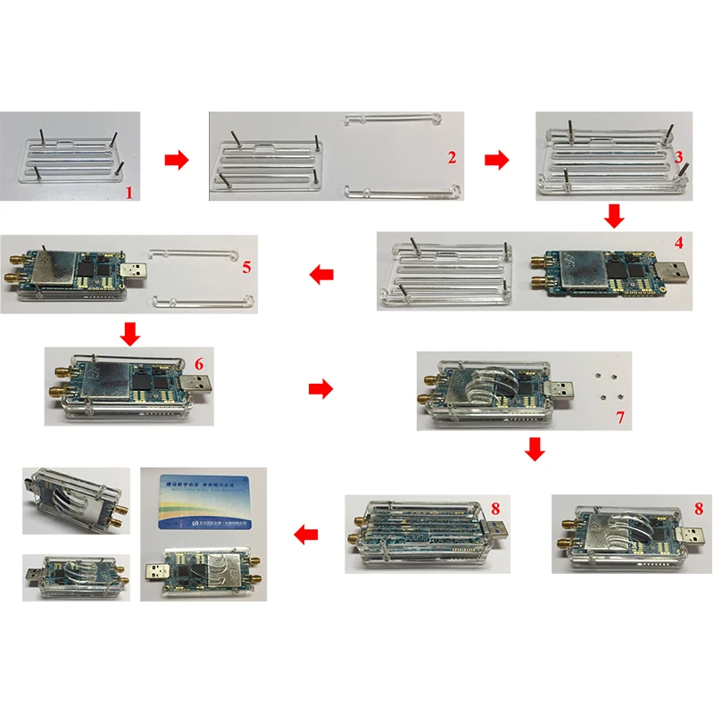Акриловый чехол для LimeSDR мини программного обеспечения радио макетной платы