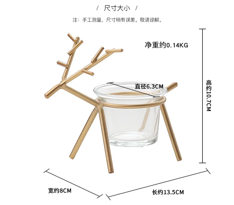 Золотой олень дизайн железное искусство рождественские украшения Подсвечники Для дома романтический стол центральный события украшения подсвечник
