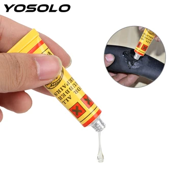 

YOSOLO Bicycle Inner Tube Puncture Repair Cement Rubber Cold Patch Solution 8ml Bike Tire Repair Glue Bicycle Repair Tool