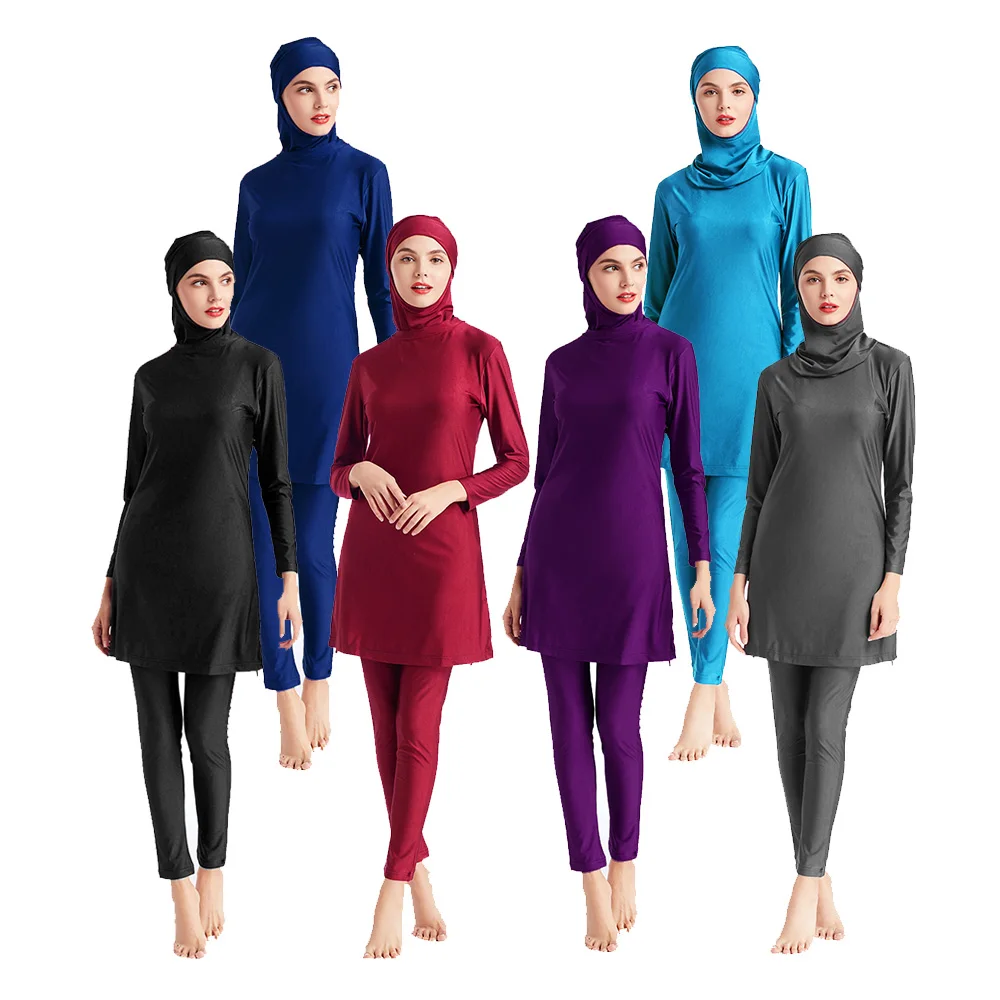 2020 Plus Size 3pcs Swimming Suit For Muslim Fashion Swimwear Women
