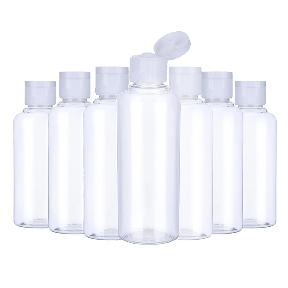 

Флаконы дорожные для жидкости, 30 шт., 10, 30, 50, 60, 100, 120 мл, бутылочки контейнеры мл, с откидной крышкой, для шампуня, лосьона, кремов, косметики