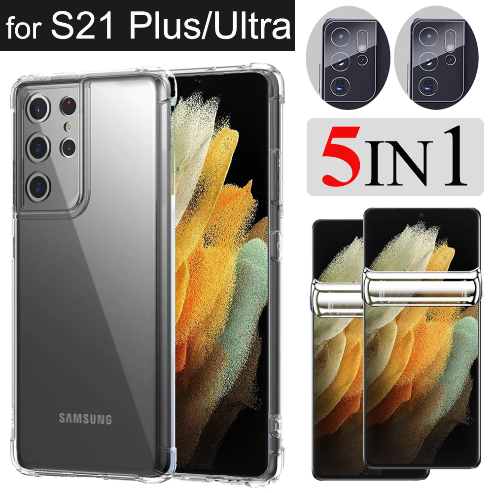 Siliconen Airbag Hoesje Voor Samsung S21 Ultra Case Soft Beschermglas Op Samsung Galaxy S21 Plus Telefoon Hoesje Screen Protector S Ultra Case S 21 Phone Case Covers Aliexpress