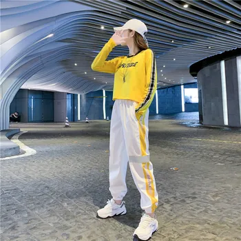 

Jazz Dance Costumes For Women Long Sleeve Clothes Female Adult Hip Hop Practice Suit Cheerleader Street Dance Clothing DQL3074