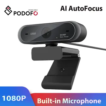 

Podofo 1080P Webcam Computer Pc WebCamera Anti-peeping Rotatable Camera for Live Broadcast Video Conference Work