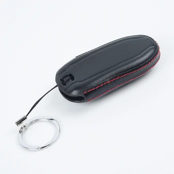 

For Tesla Model S Black Leather Car Smart Remote Key Fob Case Cover Accessory 1x
