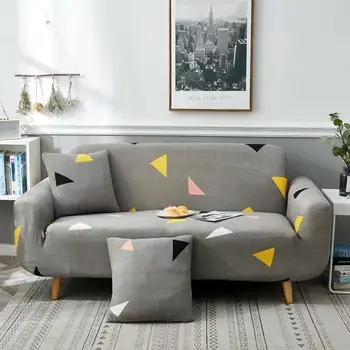 

Home Fashion Designs Printed Stretch Sofa Slipcover 1 Piece Stretch Couch Cover Strapless Sofa Cover for Living Room Soft