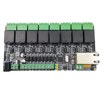 

Modbus rtu 8-way network relay 8-channel switch input TCPIP RJ45 485 standby IO