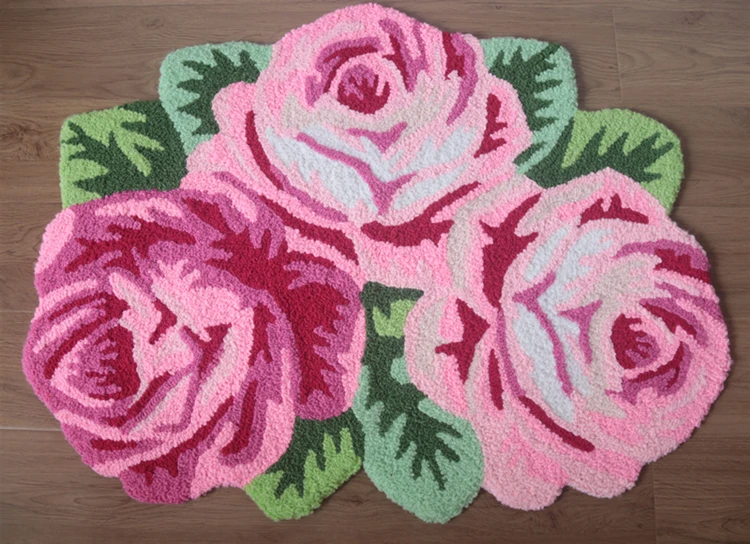 3D Розовый ковер для ванной ковер для гостиной ковер для кухни Цветочный Коврик для ванной напольный коврик для прихожей Противоскользящий - Цвет: 4