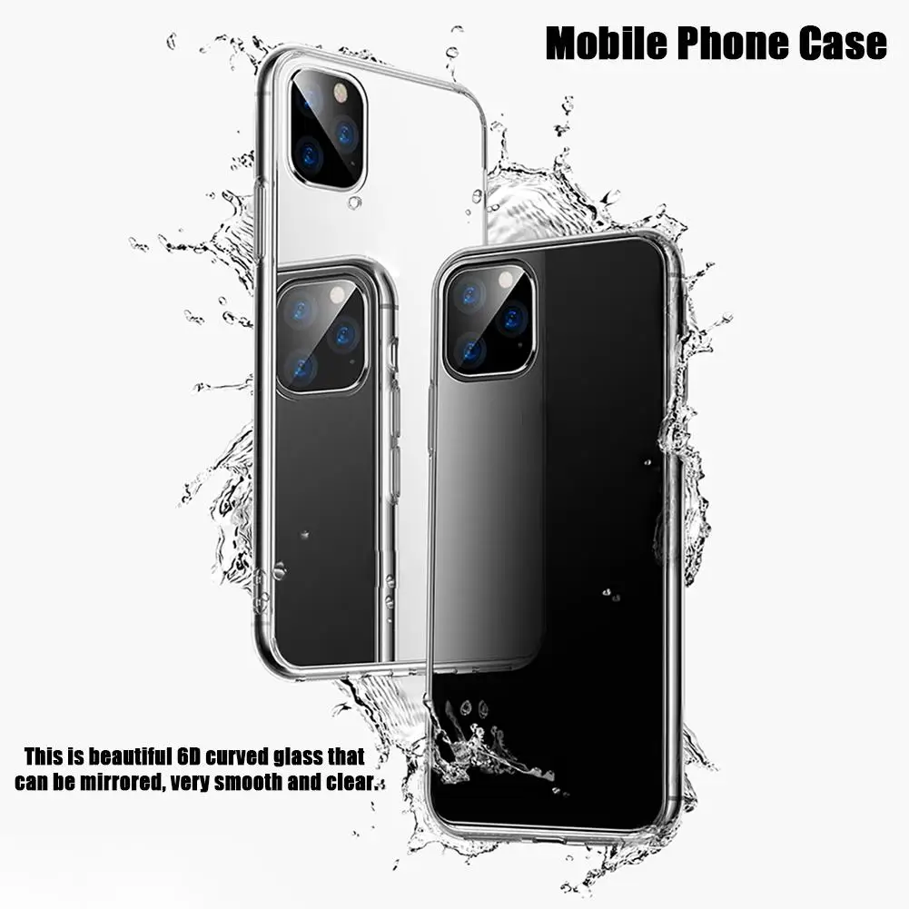 

Tempered Glass Case for iPhone 11 Pro Max Phone Case Transparent Shell for iPhone 11 Pro Phone Cover Cases Protector Shell