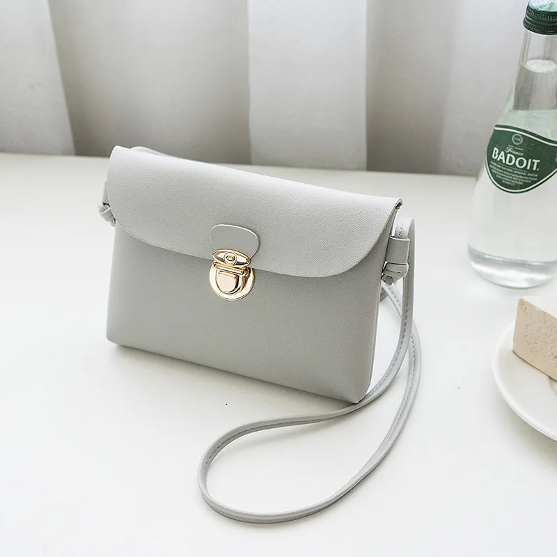 

Purse 2017 Autumn And Winter New Style Sweet Ladies' Candy-Colored Cross Package Cover Type Lock Women's Mobile Phone Bag