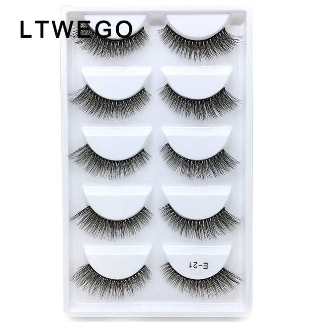 NEW 5Pairs 3D Faux Mink Eyelashes Natural Thick Long False Eyelash Dramatic Fake Lashes Makeup Extension Eyelashes Cilio