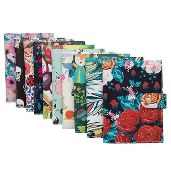 

Women Cartoon Passport Holder Ear Snap Buckle Color Ticket Clip Flip Wallet Case
