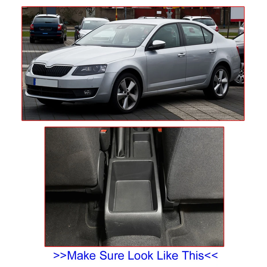 Центральный консольный ящик для хранения для Skoda Octavia Mk3 A7- подлокотник Подлокотник поворотный