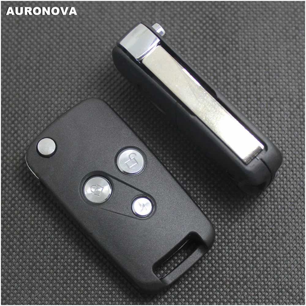 AURONOVA откидной складной ключ оболочки для Morris garaves MG TF ZR ZS 25 45 Автомобильный ключ 3 кнопки чехол для дистанционного ключа от машины лезвие 1
