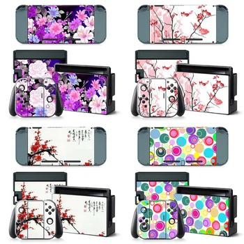 

Flower design For Nintend Switch console and controller sticker For Nintend Switch Skin Sticker NS Game Console Vinyl Sticker-